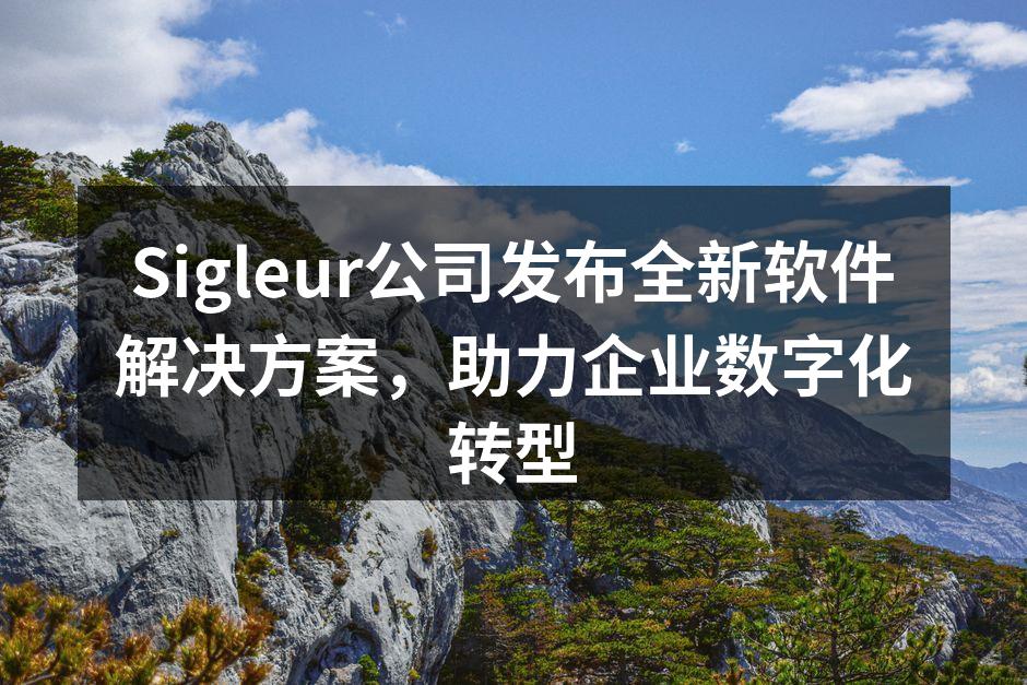Sigleur公司发布全新软件解决方案,